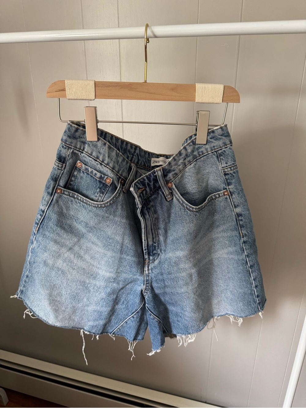 ZARA loose baggy mom fit jean shorts